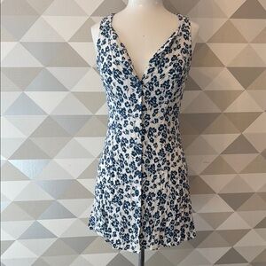 Reformation Blue Floral Mini Dress